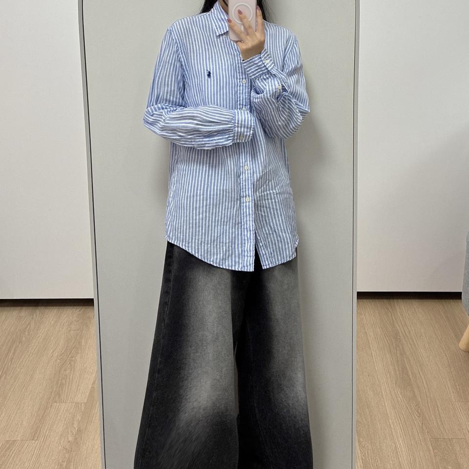 폴로 랄프로렌 스트라이프 린넨100 셔츠 남방