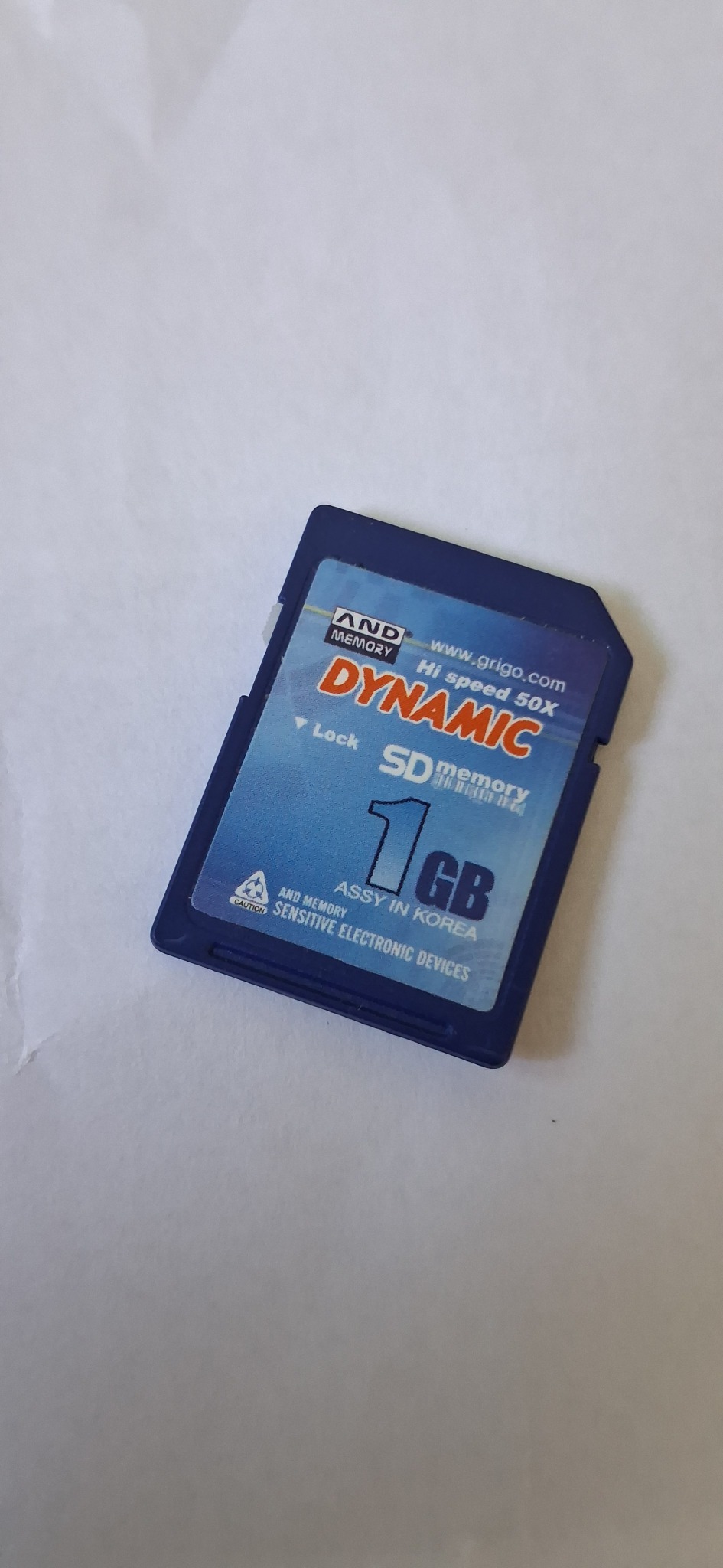 AND 메모리 SD 1GB  메모리카드  정상.디카등사용가능