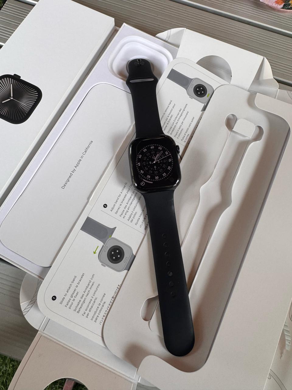 애플워치10 46mm 슬레이트티타늄 고급모델 배터리100