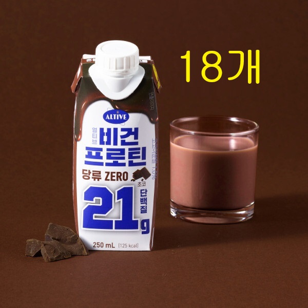 얼티브 비건프로틴 초코 250ml 18개