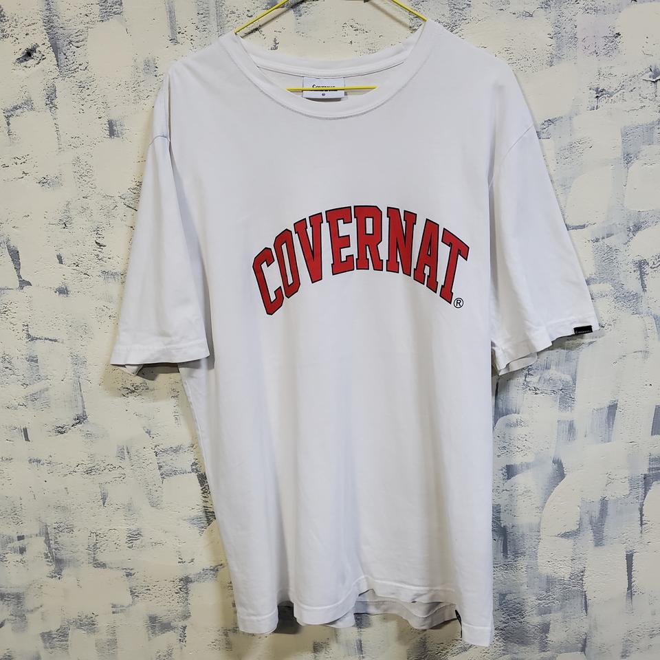 커버낫 Covernat 화이트 로고 반팔티 XL