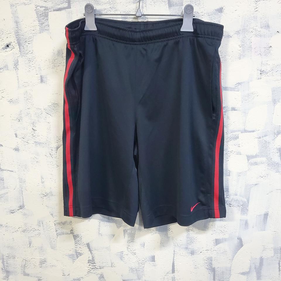 나이키 스우시 기능성 블랙 레드라인 반바지 M