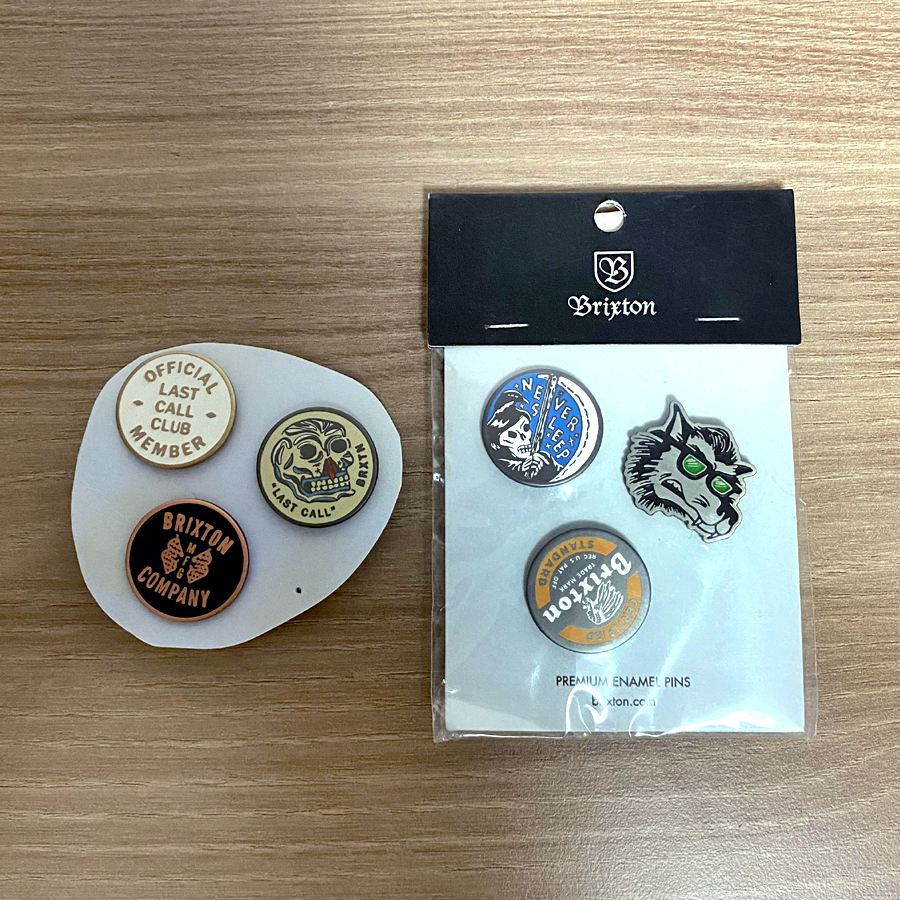 (새제품) 브릭스톤 슬리퍼핀 뱃지 일괄 18000원