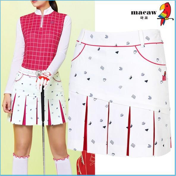 마코 골프 언발란스박스 플리츠 큐롯 스커트 27