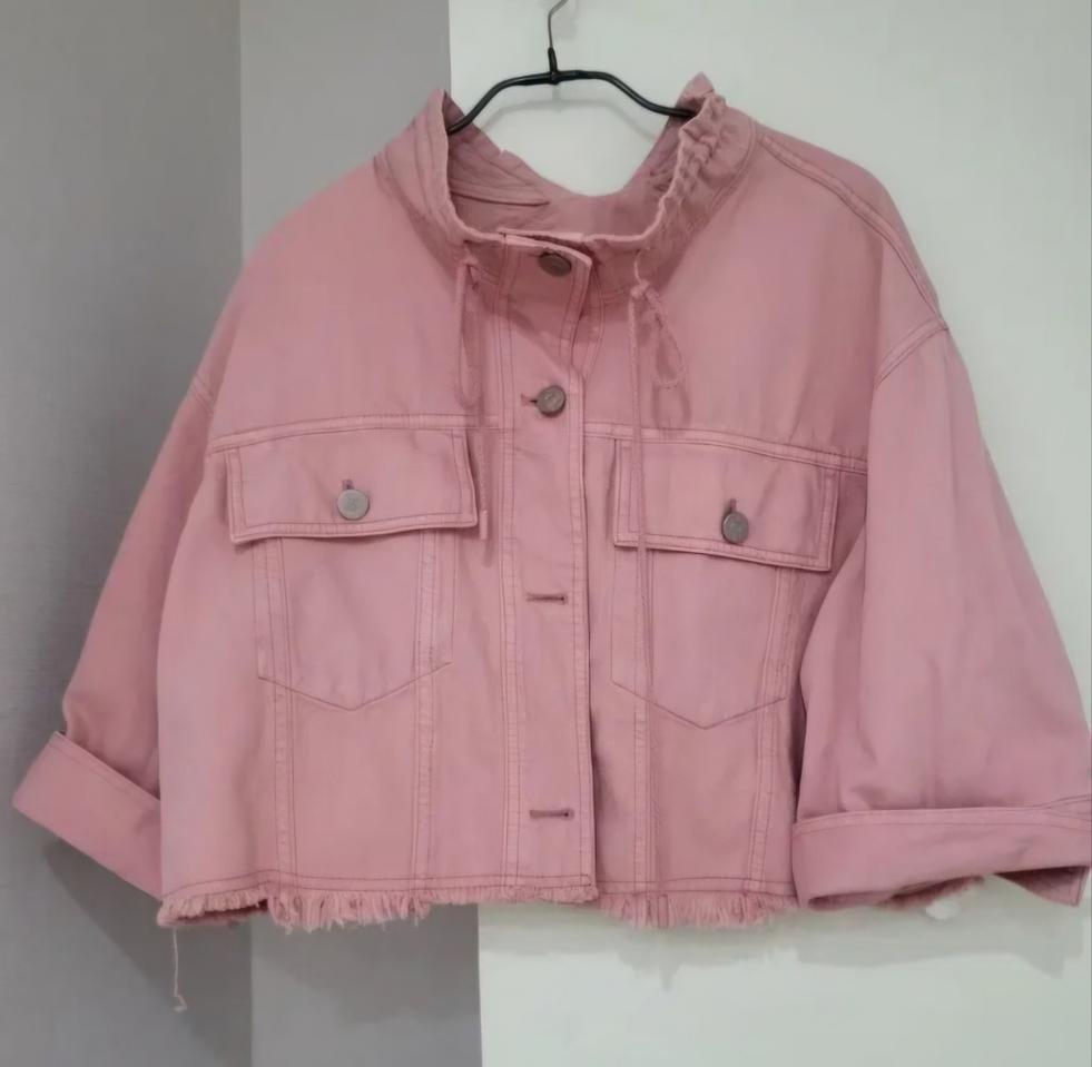 럭키슈에뜨 핑크 숏자켓