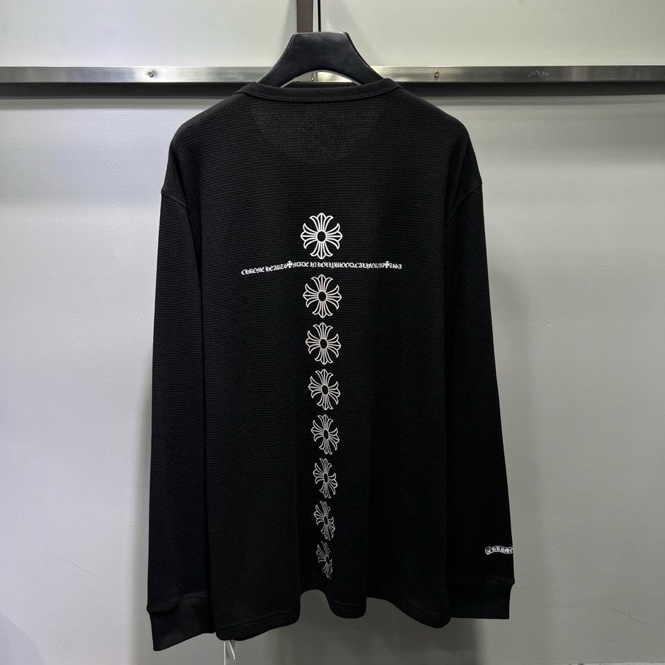 크롬하츠 26SS 와플 패턴 홀슈 크로스 산스크리트 롱슬리브