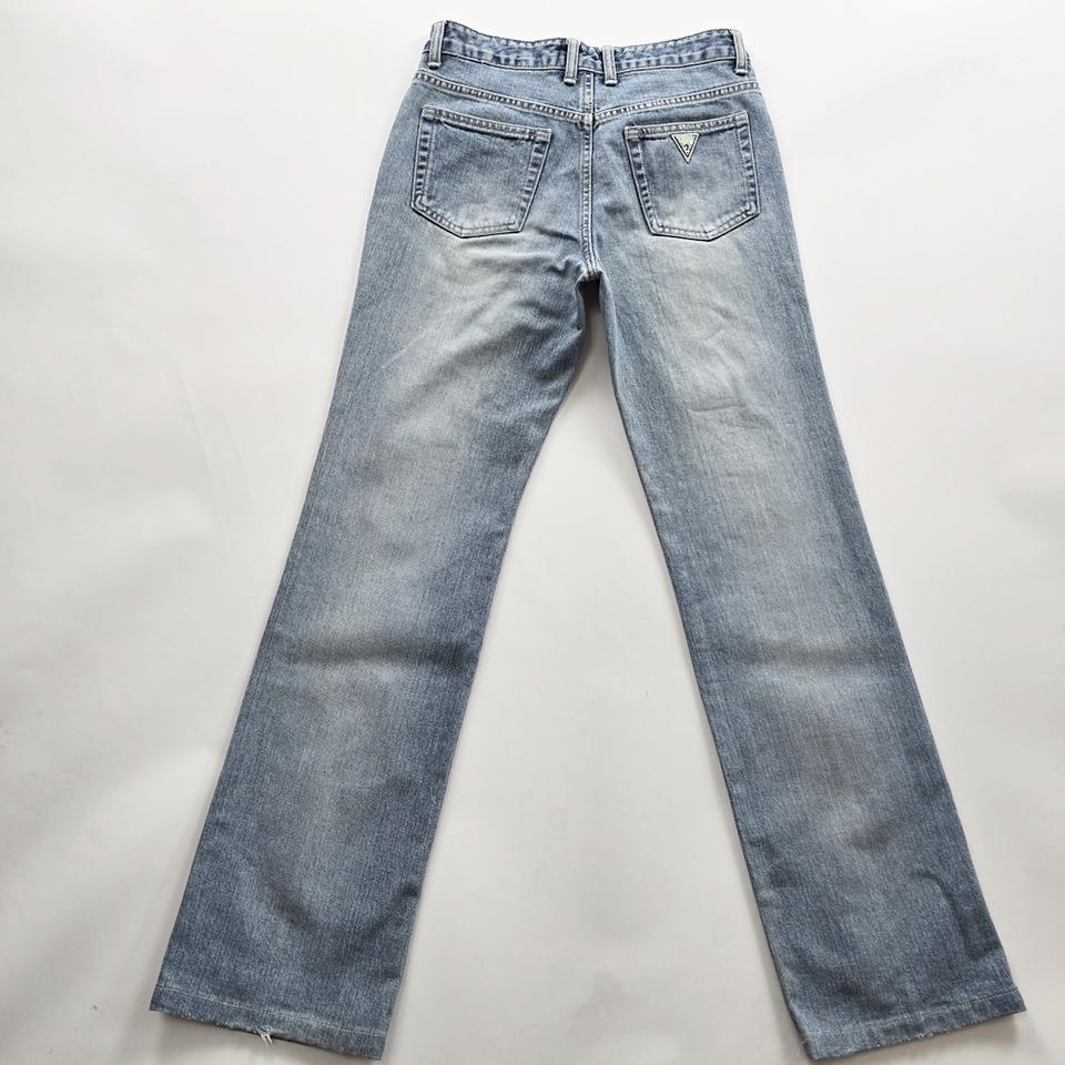 게스 청바지 일자 연청 레트로 데님 사이즈27 R5681