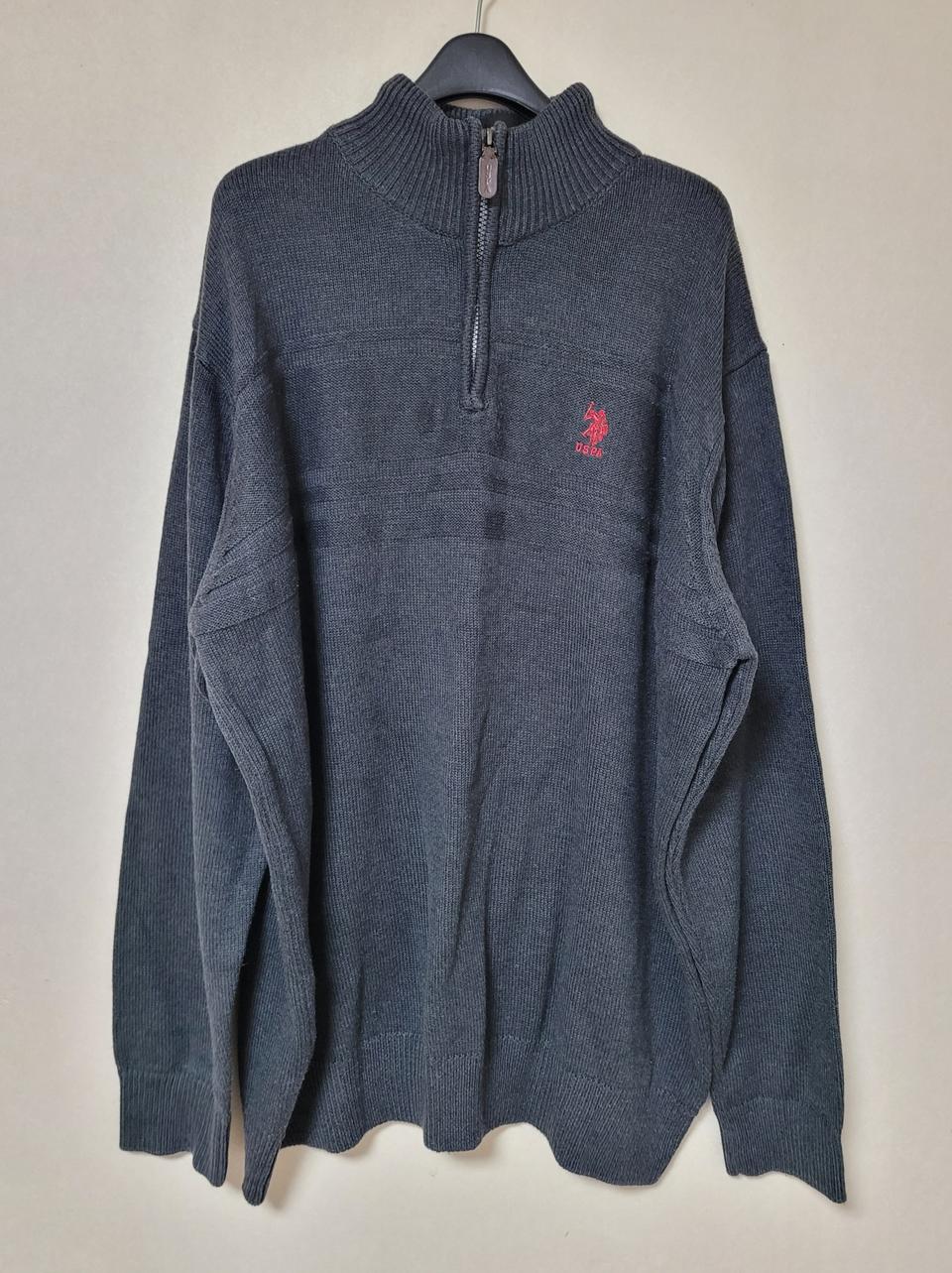 uspa 폴로 하프넥 니트 스웨트셔츠 3XL