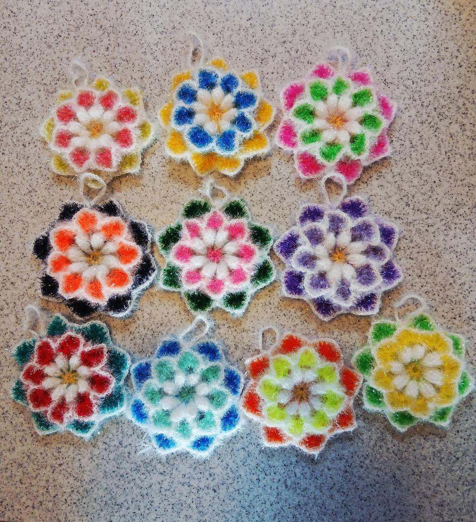 핸드메이드 수세미 10개