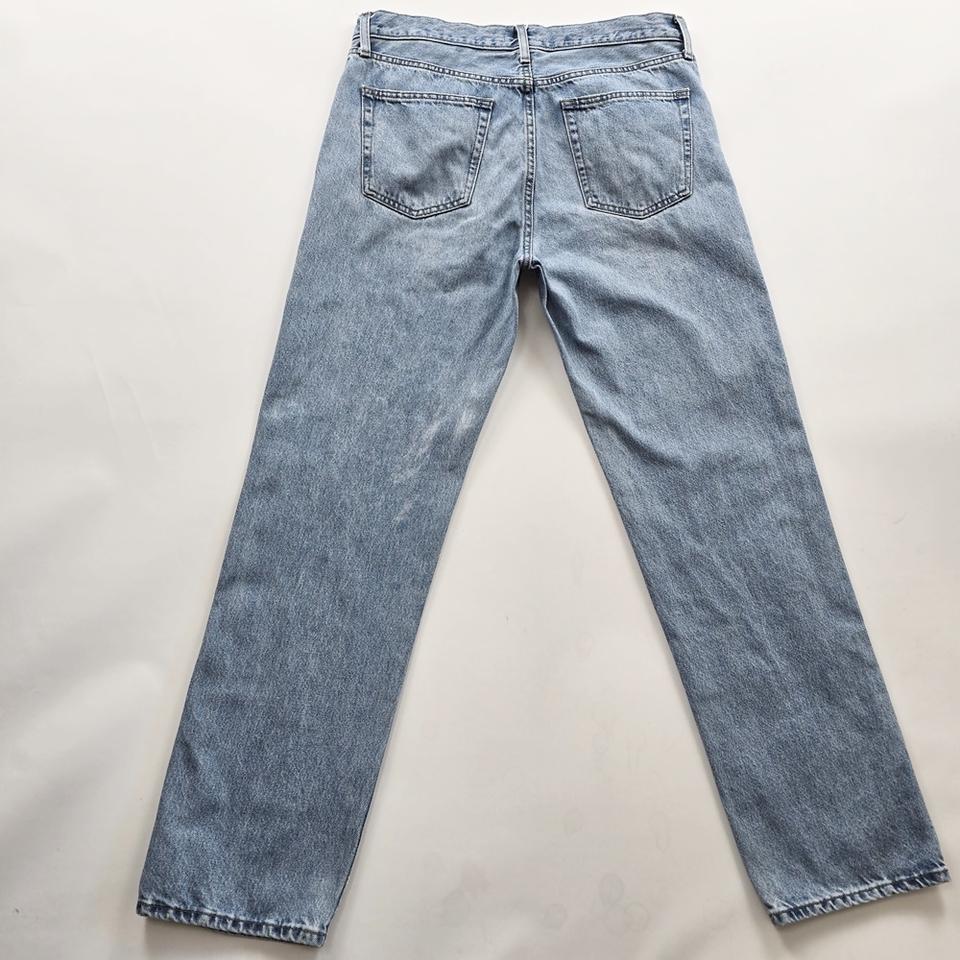 유니클로 청바지 연청 일자 워싱 데님 사이즈34 R5730