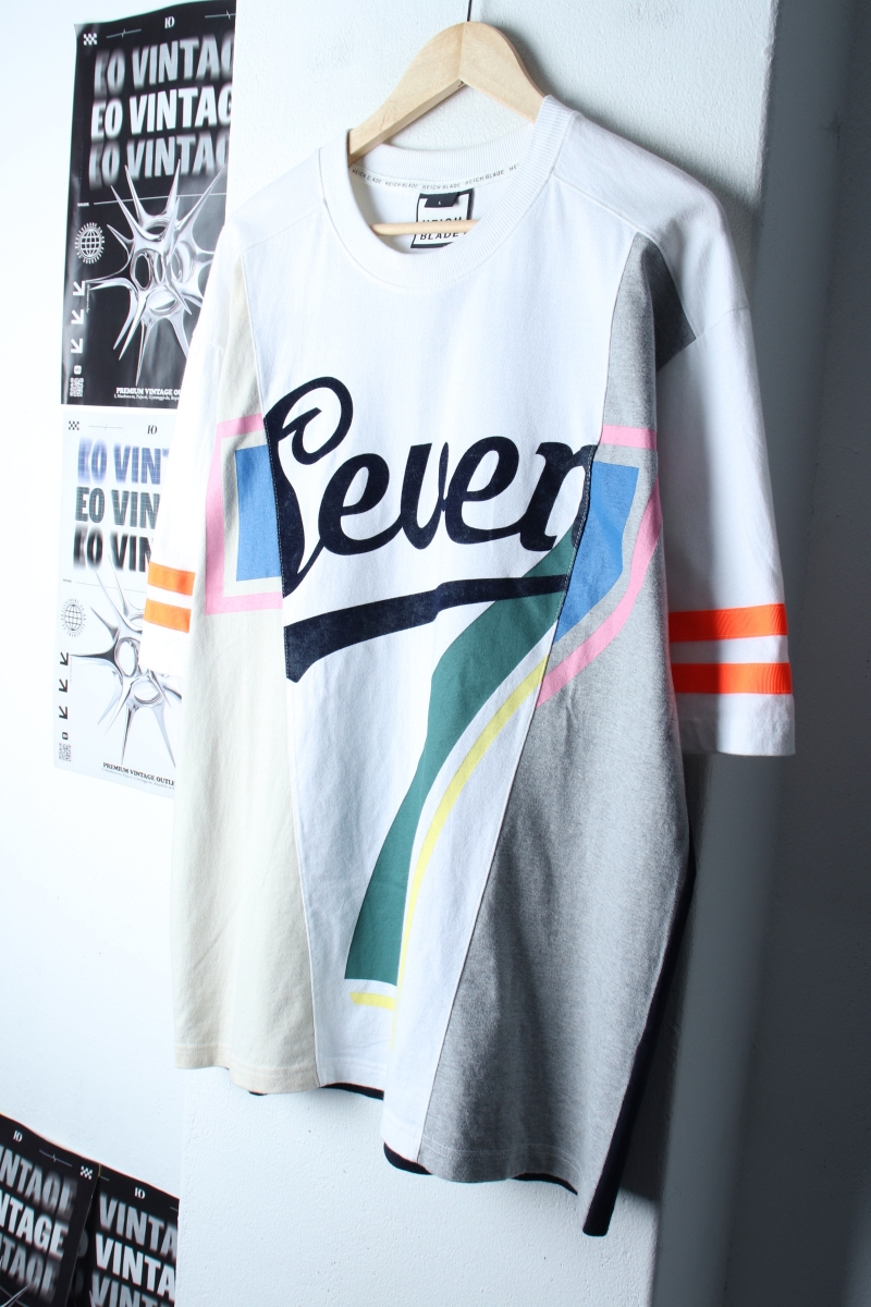 (L-2XL) 에이치블레이드 반팔 티셔츠 콜라쥬 빅로고-7BB1