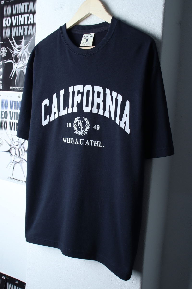 (L-XL) 후아유 반팔 티셔츠 빅로고 네이비 올드스쿨-7BB2