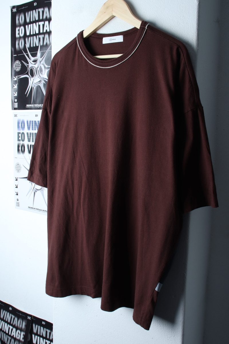 (L-2XL) 일꼬르소 반팔 티셔츠 빅사이즈 브라운 조스-7BB6
