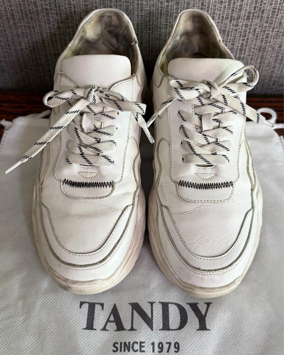 탠디 TANDY 화이트 가죽 어글리 스니커즈 청키 플랫폼 운동화 키높이