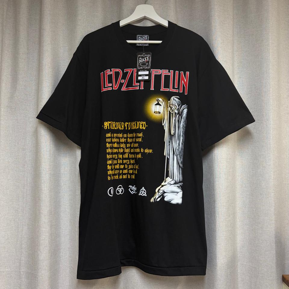 (새상품) The MAXX ROCK 레드 제플린 밴드 반팔 티셔츠 XL