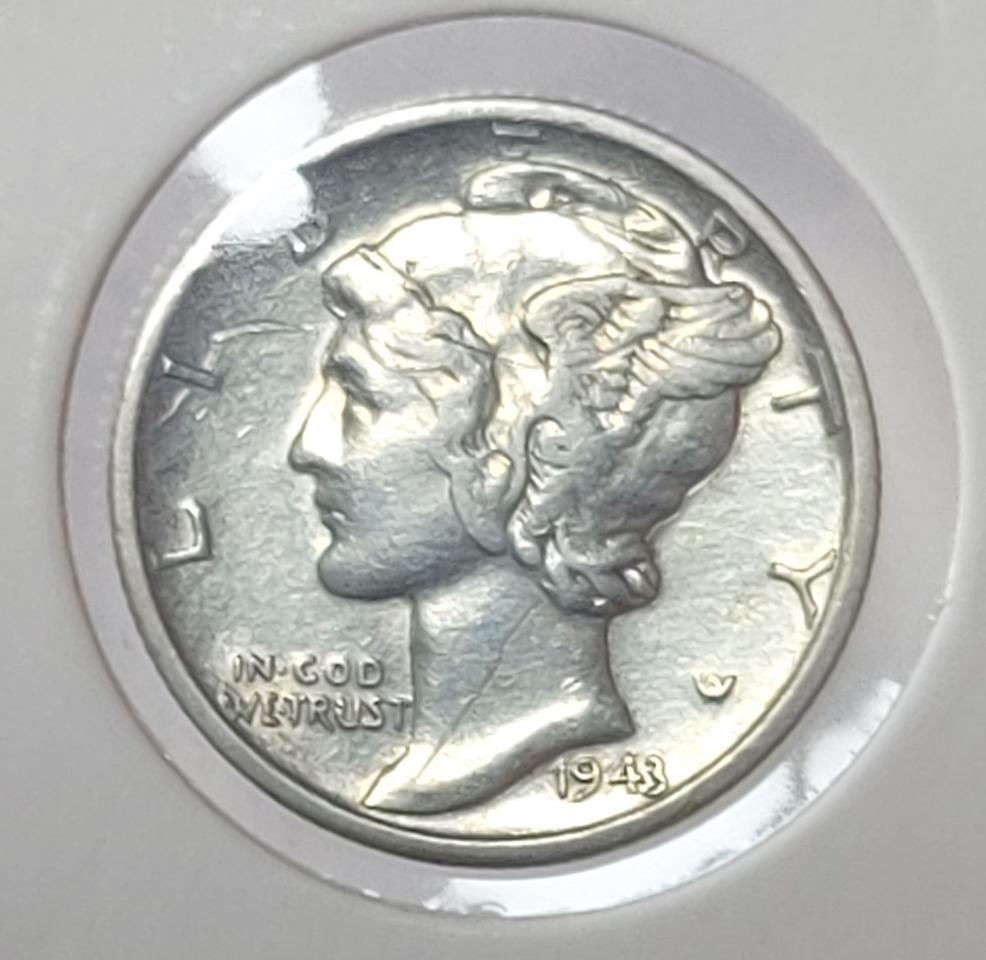 1943년 1 다임 은화(미사용)