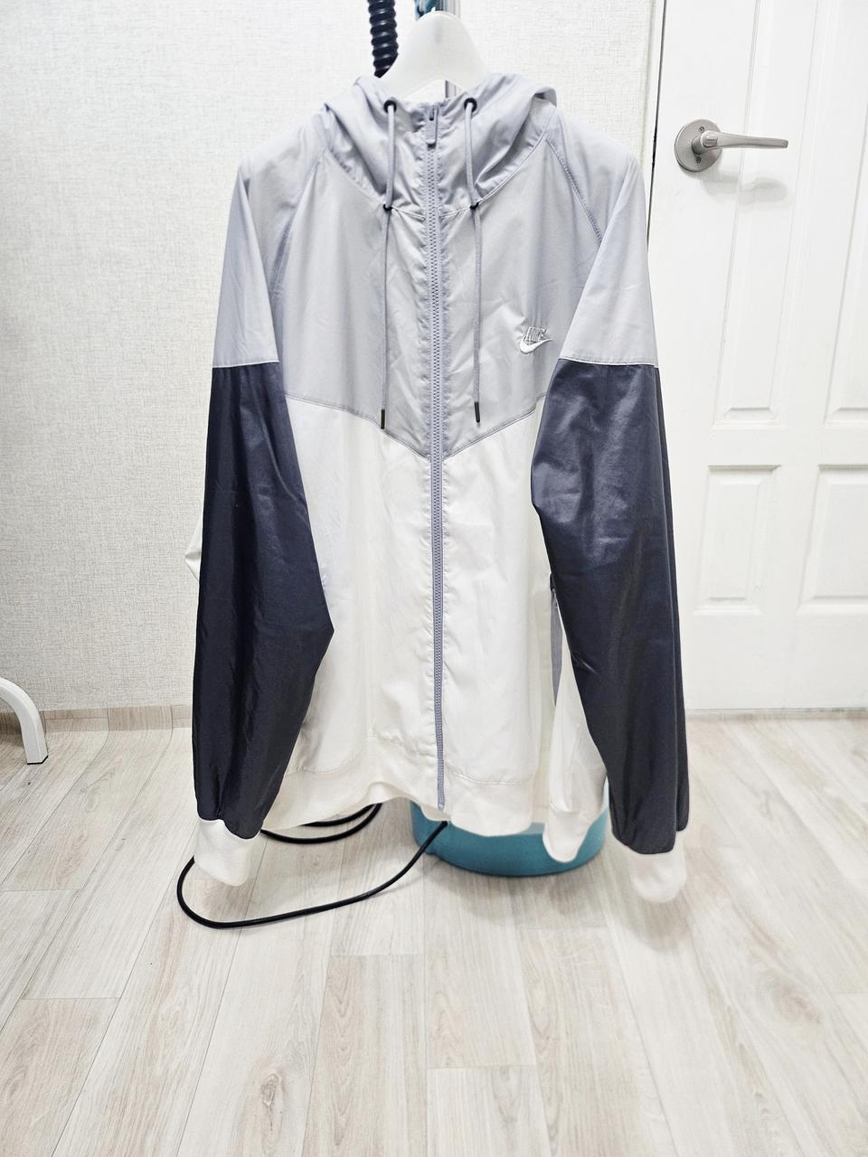 (115)3XL☆초대장급☆나이키 윈드러너[그레이화이트]우븐자켓 바람막이