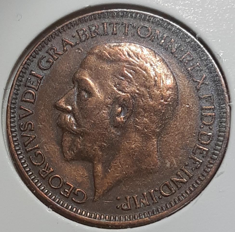 영국 미사용 조지5세 1934년 파딩.외국주화 주화 화폐 동전