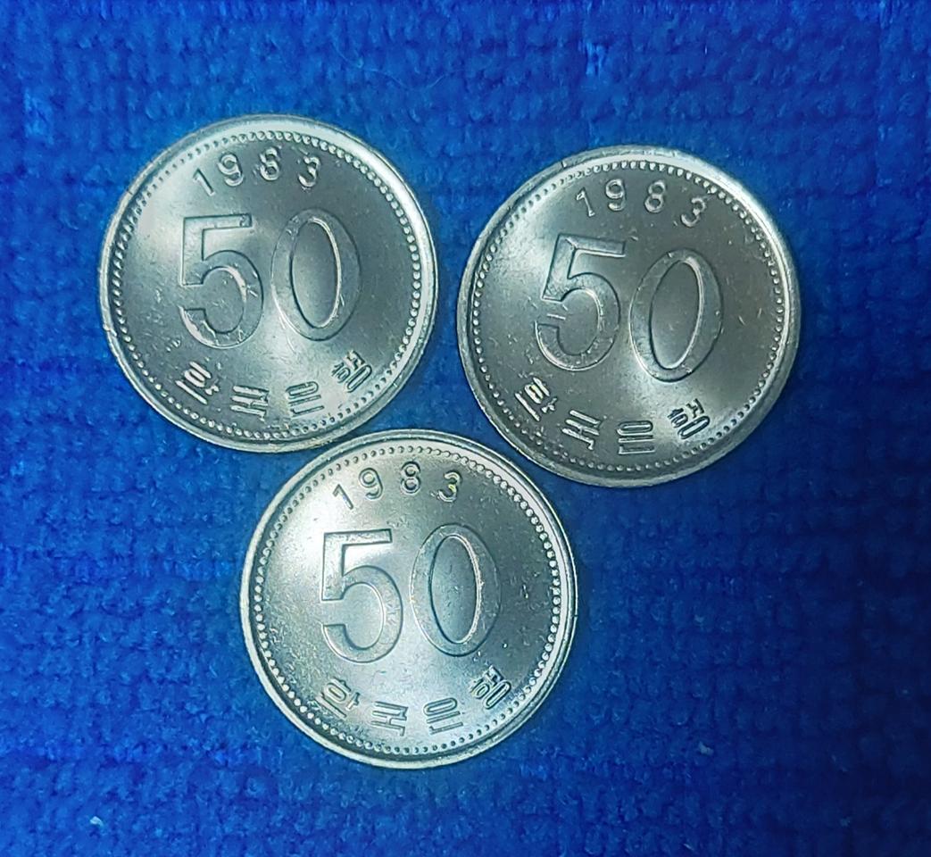 1983년 50주 미사용 3개 일괄