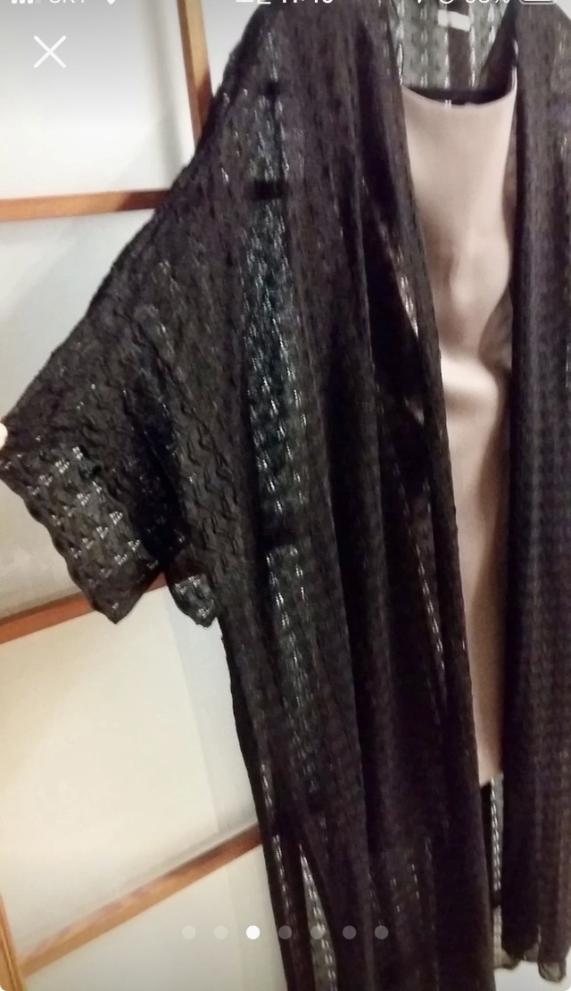 ZARA KNIT 블랙 레이스 롱가디건