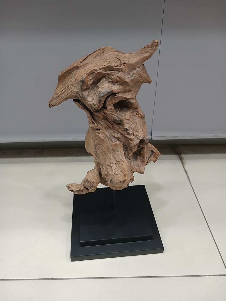 앵무새모양 나무장식 수공예품 스탠드장식포함 길이 36cm 중고 인테리어