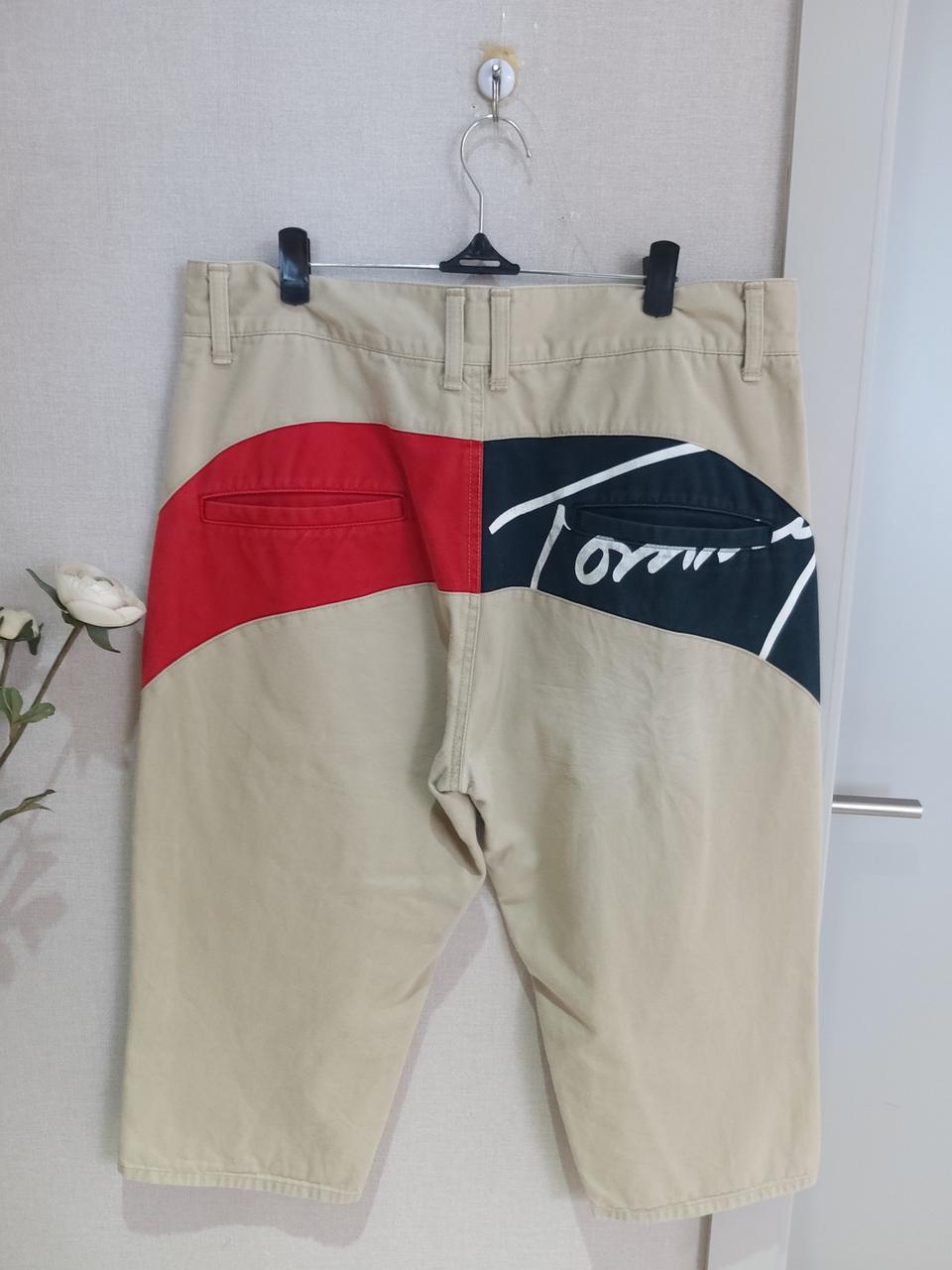 타미힐피거 베이지 컬러 블록 반바지 L