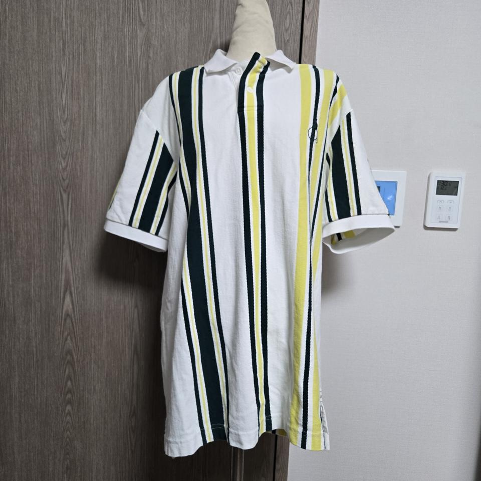 빈폴 스트라이프 반팔 카라티 M 오버핏