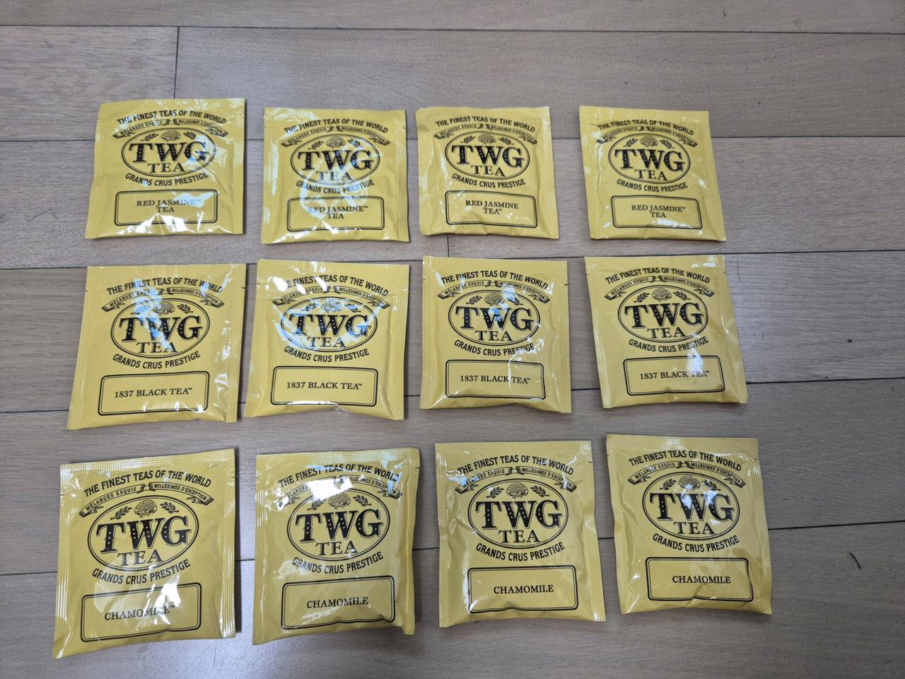 TWG 티백 세트 (레드자스민, 1837블랙티, 카모마일)