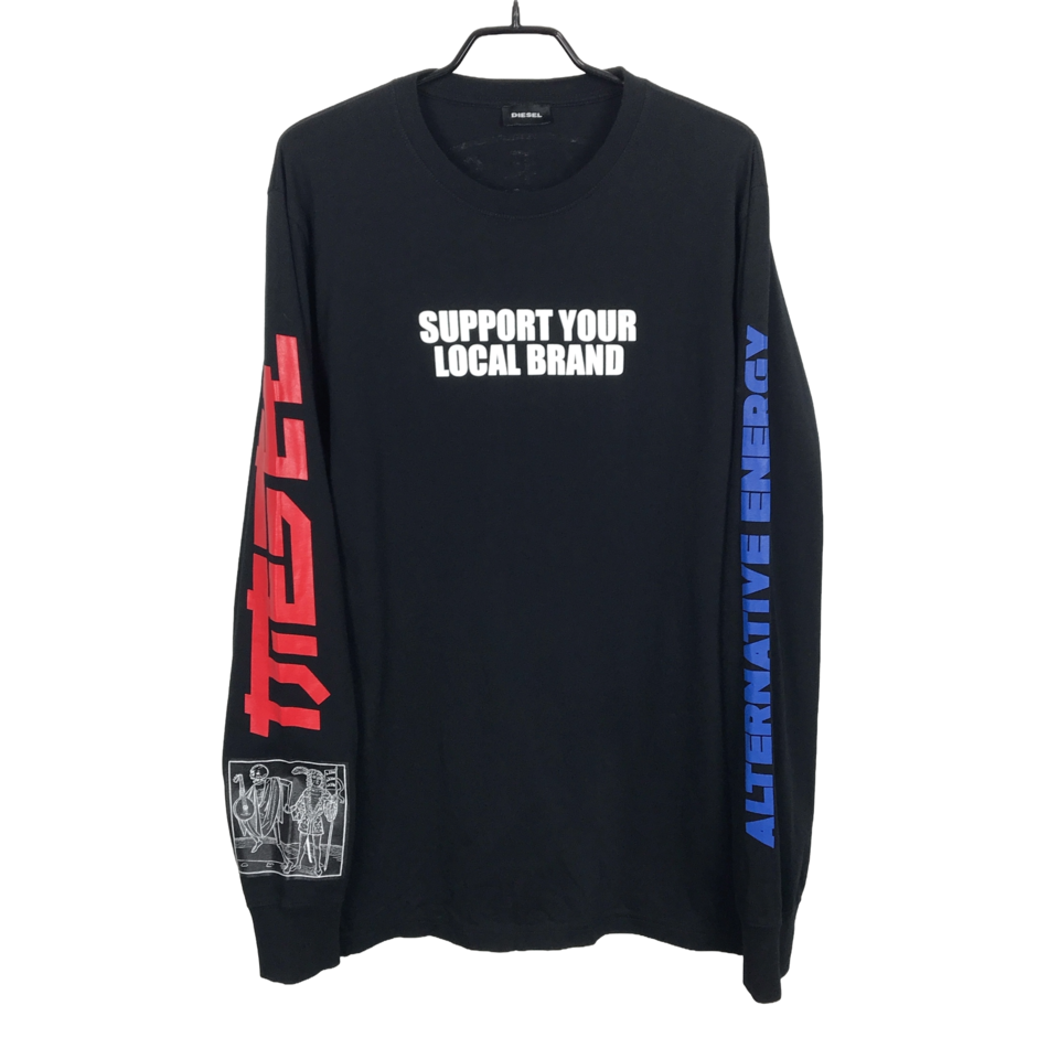 디젤 Diesel 롱 슬리브 긴팔티셔츠 남성L