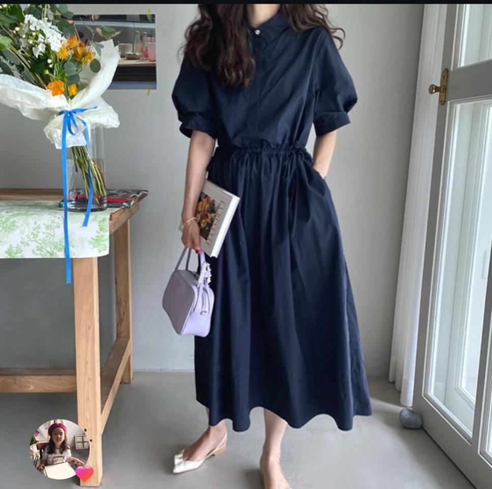 로즈베이 피비 클래식 원피스 네이비색상