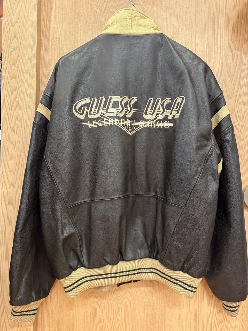 USA게스 레더자켓  GUESS가죽자켓XL