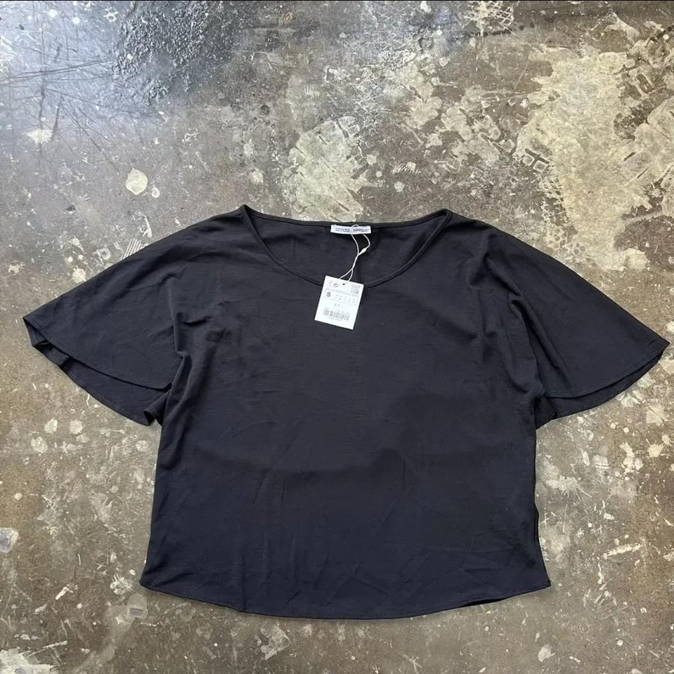 S) 새제품 ZARA 자라 반팔 블라우스 티셔츠
