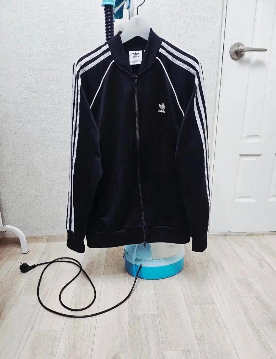 (110)2XL☆초대장급☆ 아디다스 슈퍼스타 2중지퍼 [검흰] 트랙탑져지