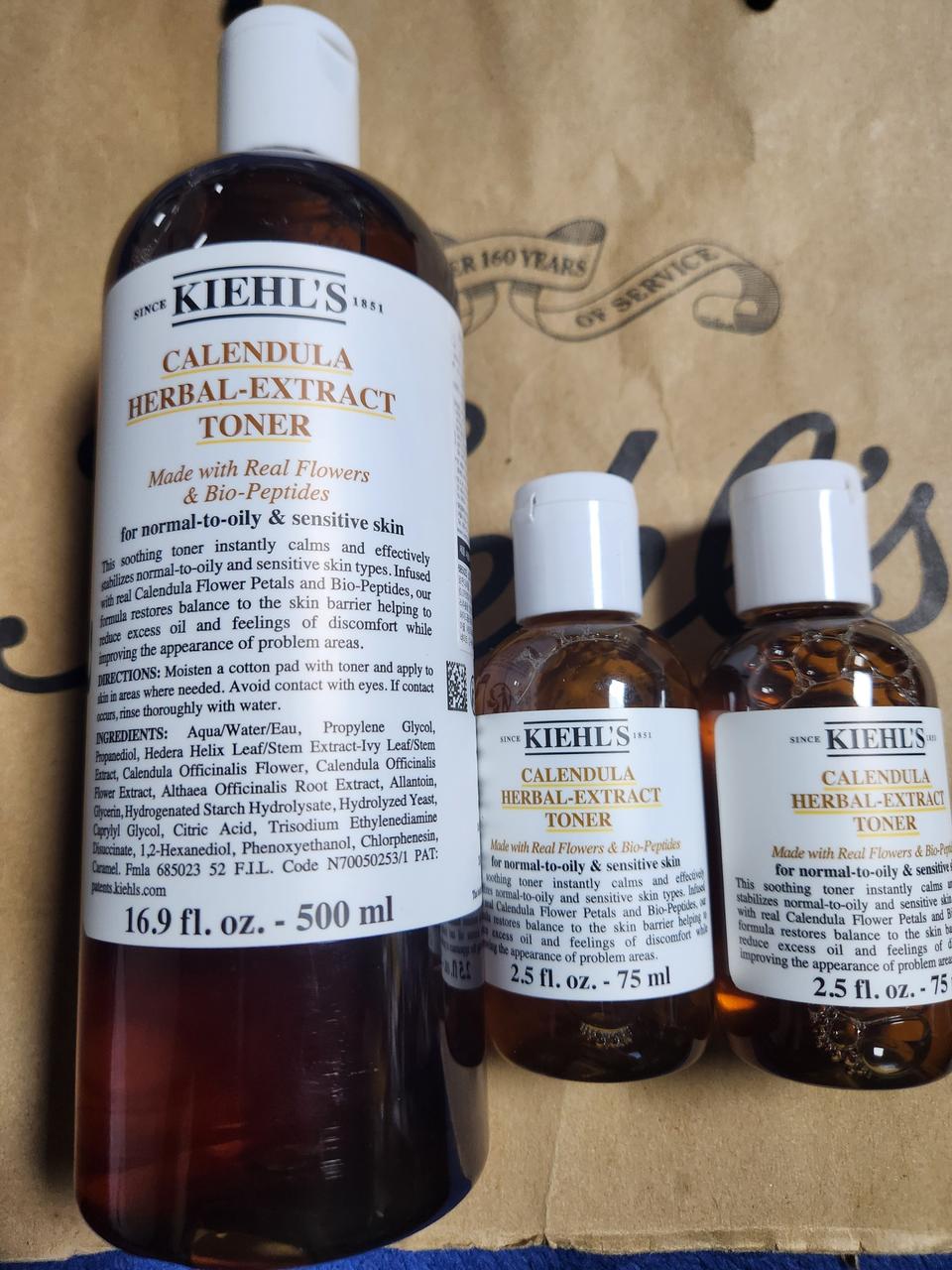 키엘 칼렌듈라 토너 500ml +150ml 증정 미개봉 새상품