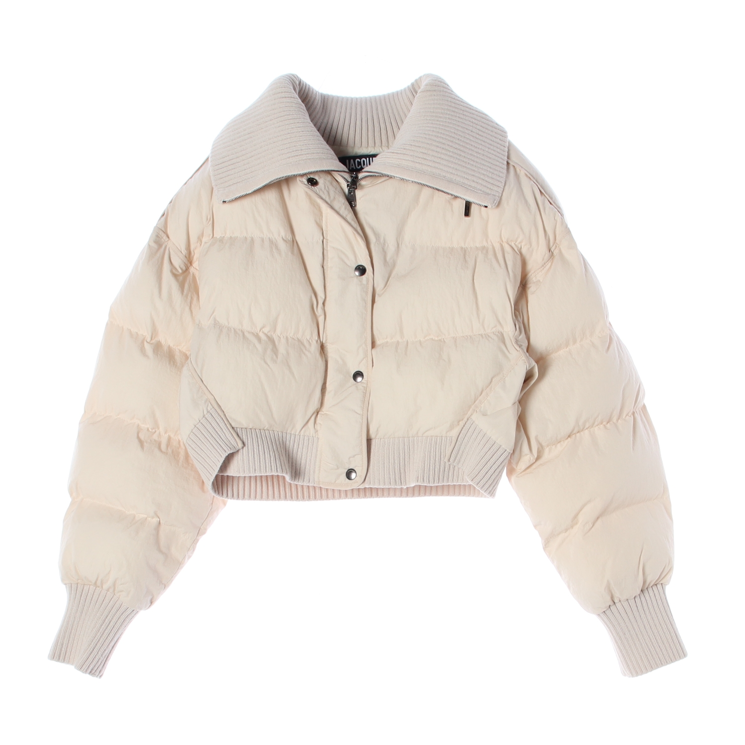 자크뮈스 23FW 라 두둔 카라코 립 퍼퍼 숏 패딩 오프 화이트
