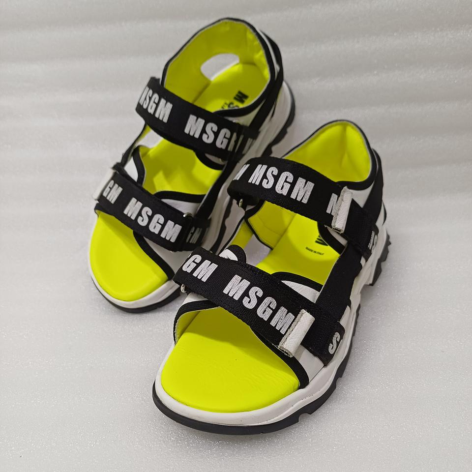 정품 MSGM 키즈 아동 샌들 벨크로 로고 35  훌륭 사랑봉봉