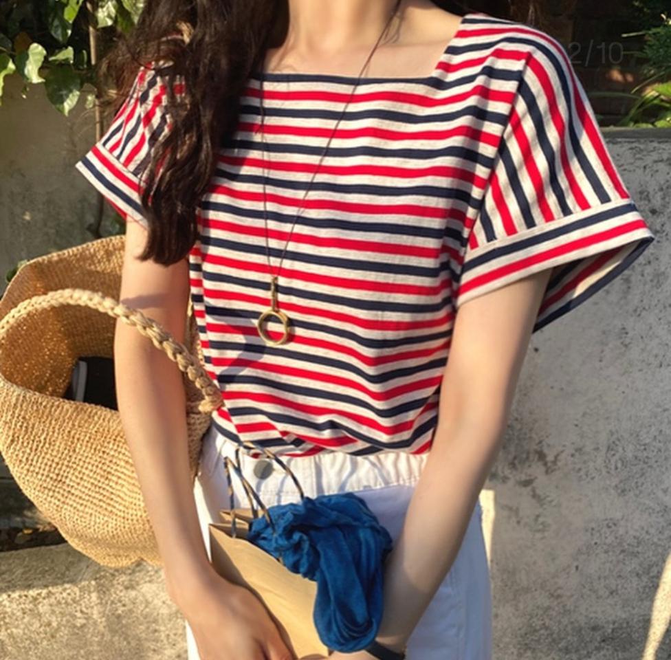 로즈베이 마린 스퀘어 티셔츠