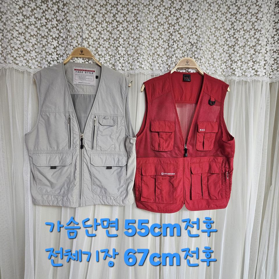 브랜드 등산 조끼 2종 (레드/그레이)
