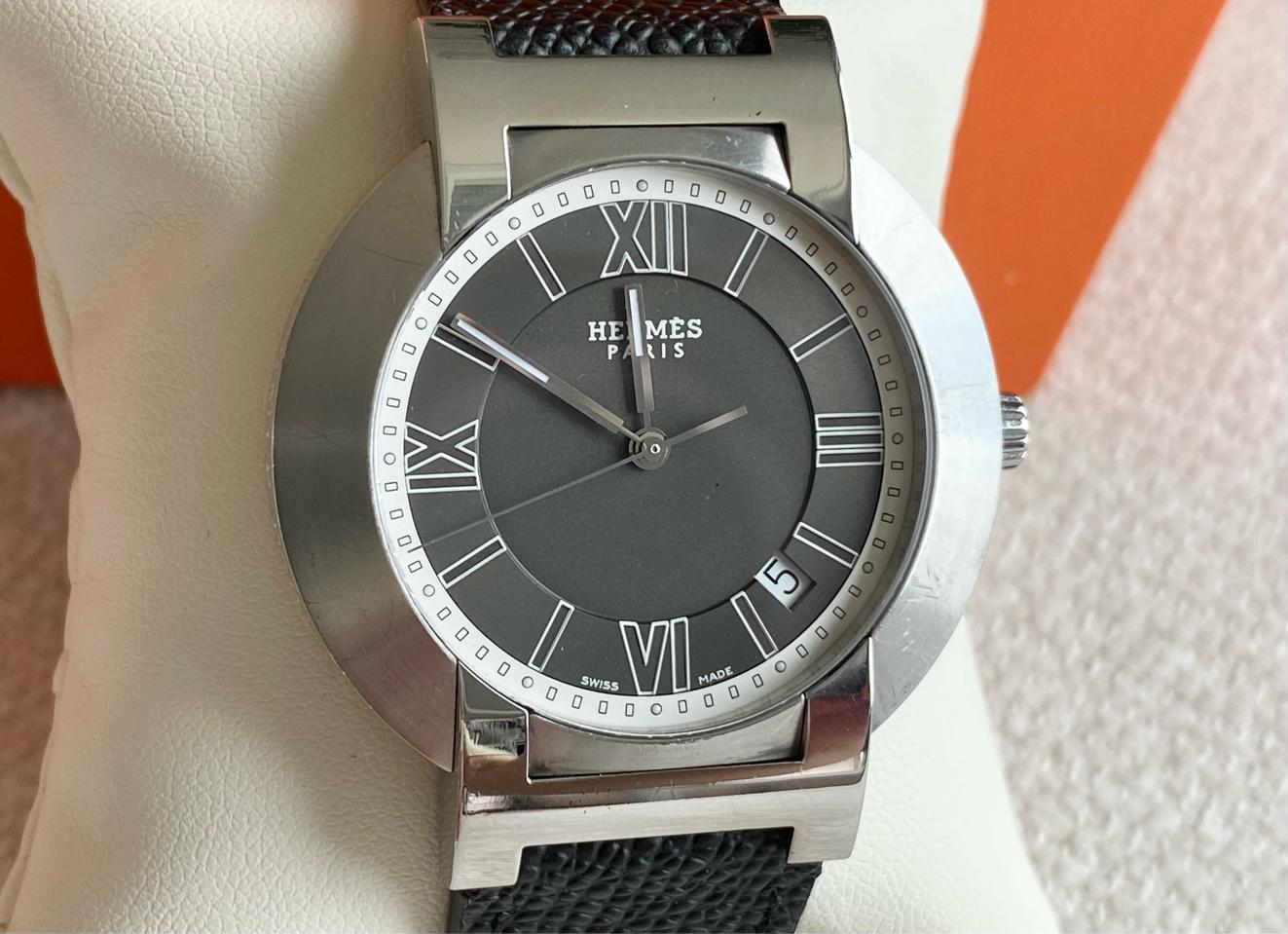 에르메스 노마드 NO1.810 남성용 쿼츠 39mm 블랙 다이얼
