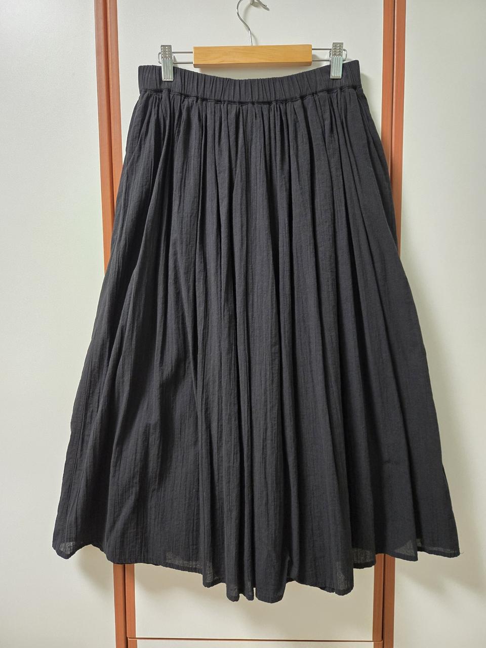 MUJI 강연사 개더 스커트