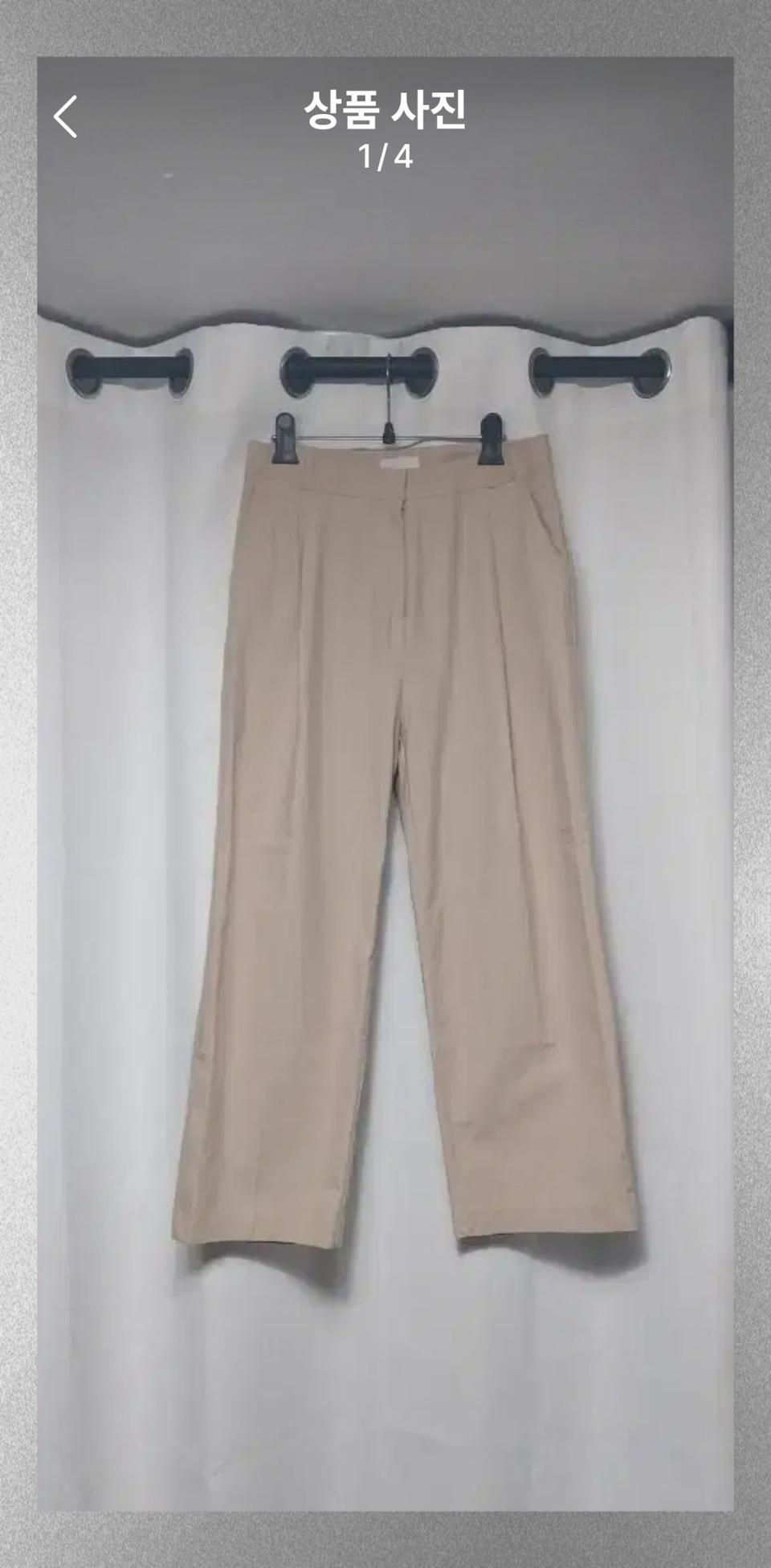 핀턱와이드 면바지