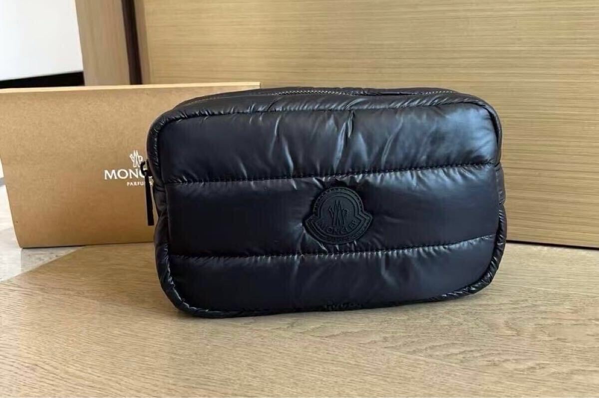 몽클레어뷰티 패딩파우치 골프파우치 퀄팅파우치 블랙