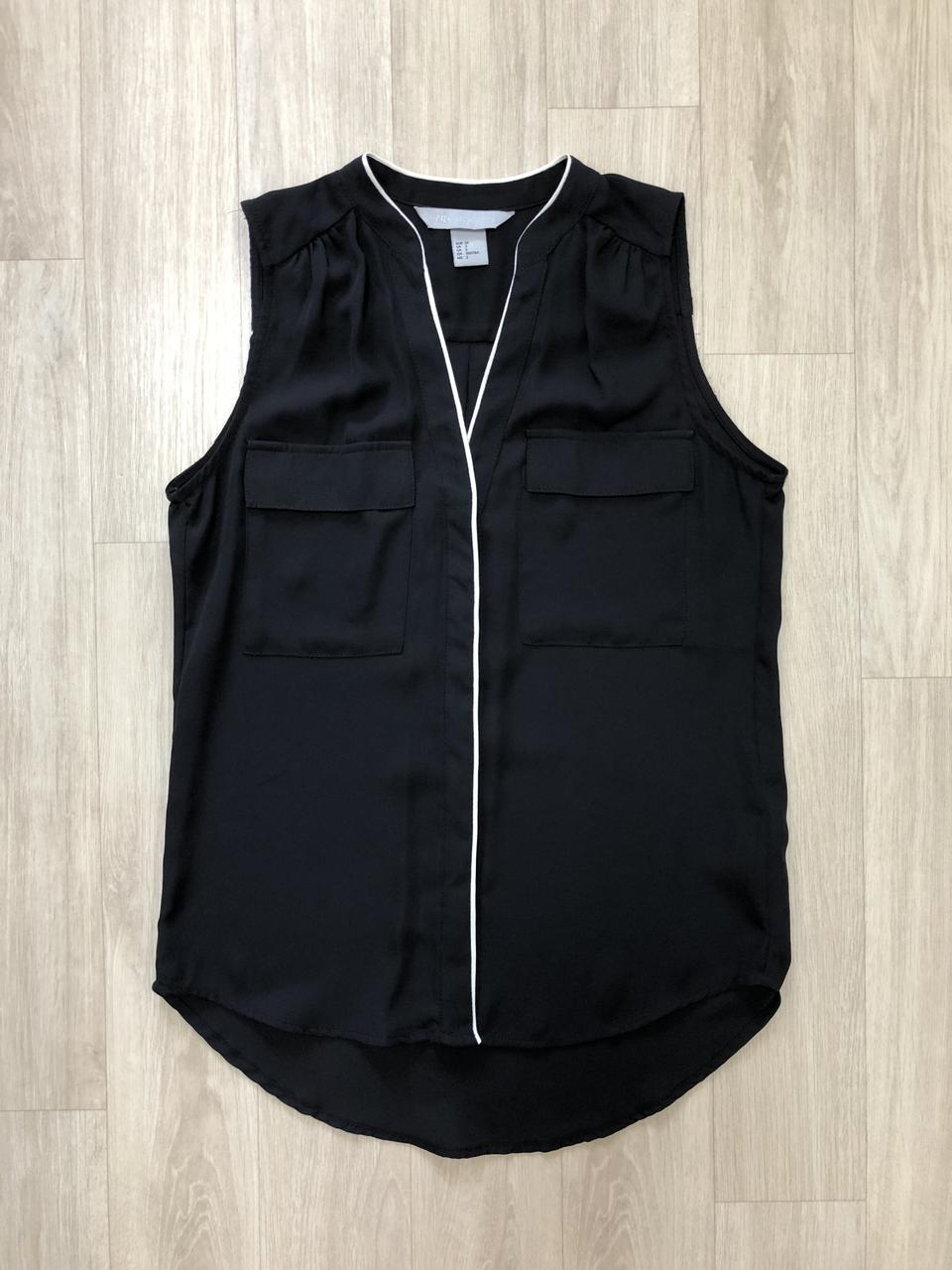 H&M 블랙 민소매 블라우스