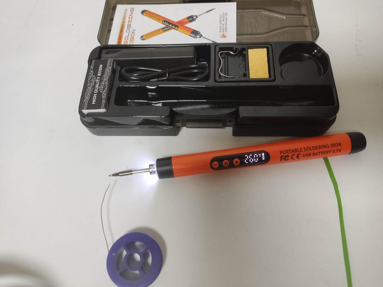 배터리 내장 USB 납땜 인두 디스플레이 내장