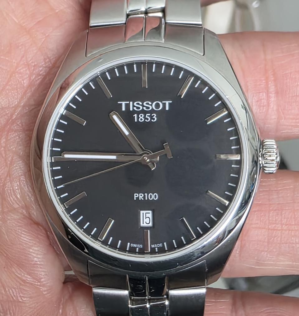 티쏘 (TISSOT) PR100 블랙 쿼츠시계 (보증서포함)