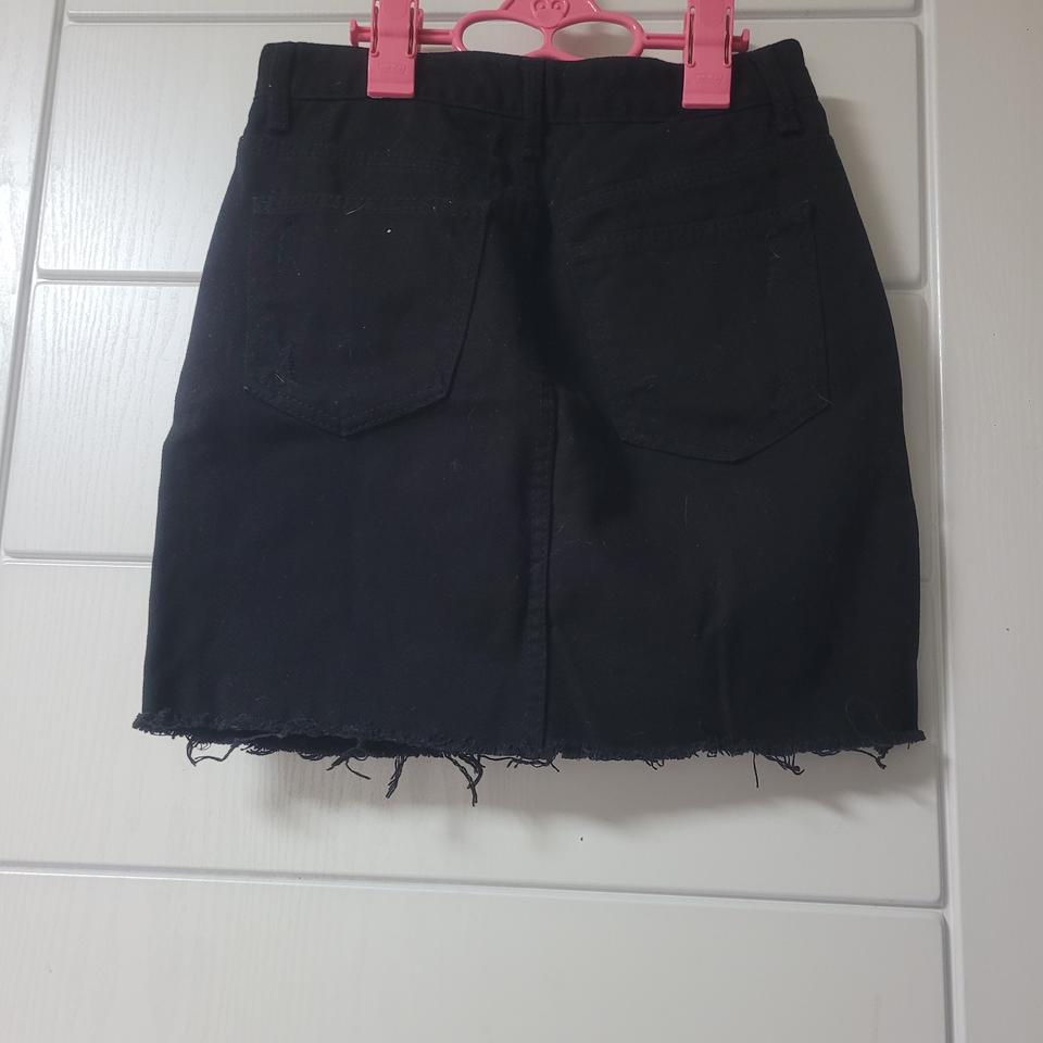 스판 블랙 데님 스커트 (26/S)