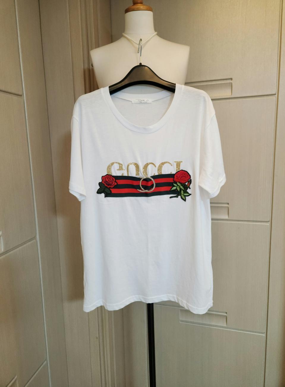 GUCCI 구찌 - 글리터 입체 자수 티셔츠