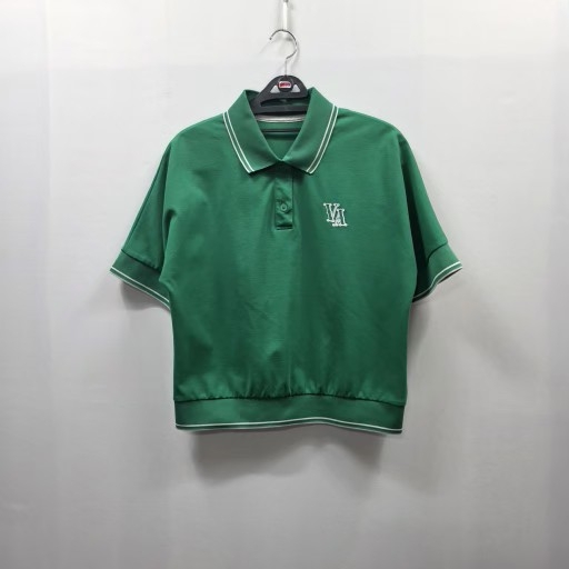 0139 발렌시아 초록색 자수 로고 반팔 카라티 55
