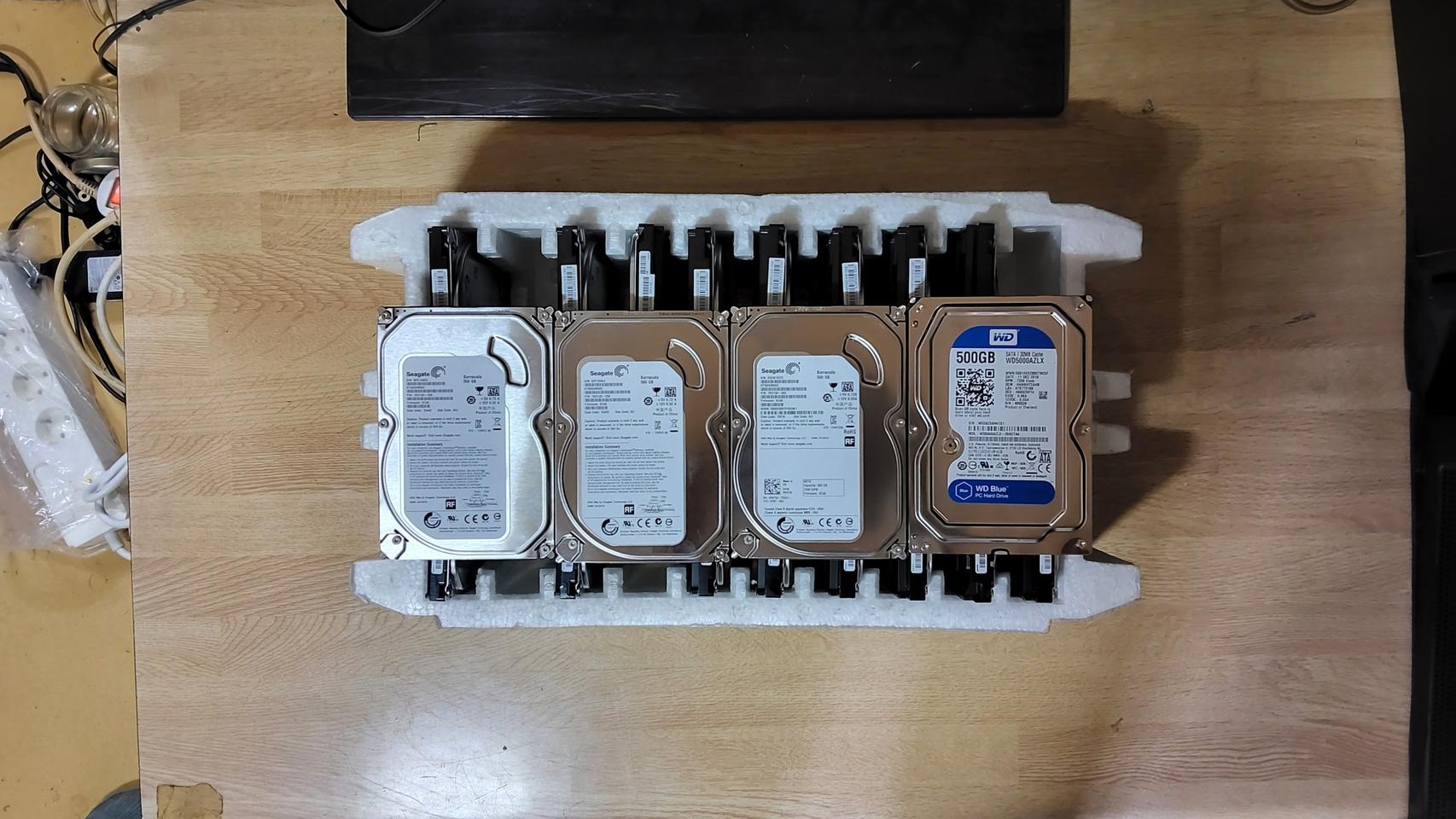 컴퓨터 저장용 하드 HDD 500GB 20개 일괄판매