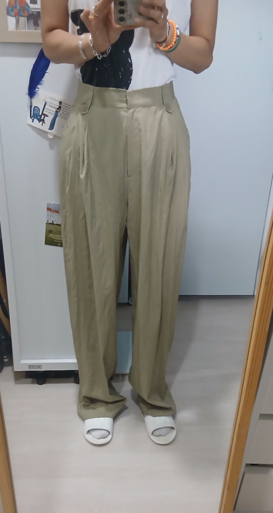 핀턱와이드 여름팬츠